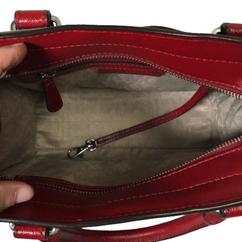 Michael Kors Quinn Saffiano Leather Small Satchel Messenger Crossbody Bag $298 - Picture 6 of 16